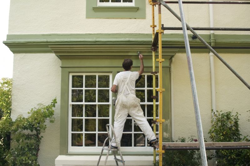 Window trim and sashes painting